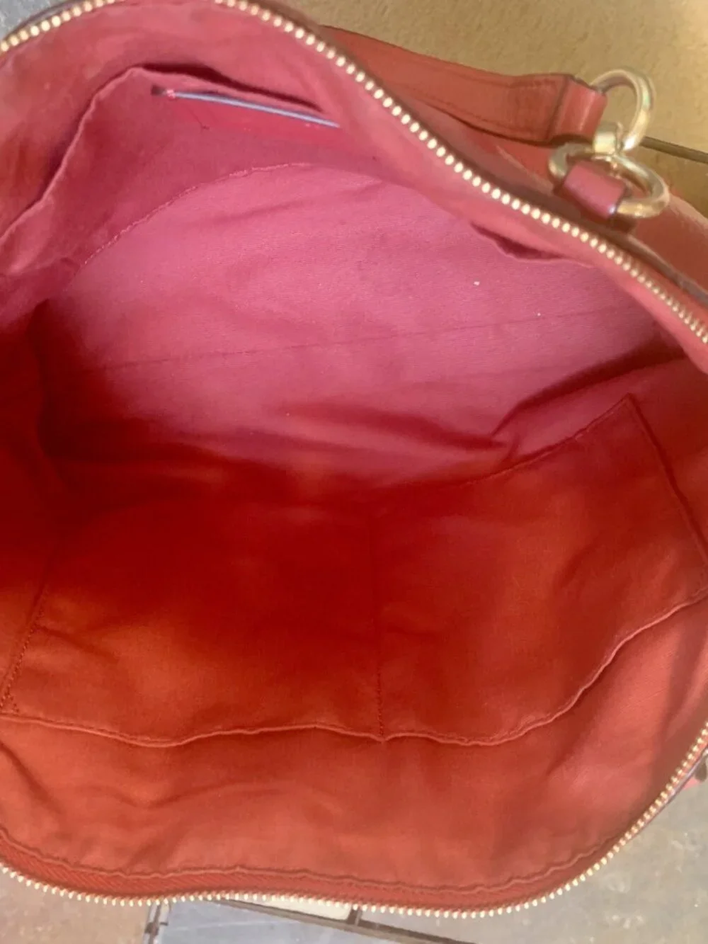 COACH Kelsey Pebbled Red Leather Satchel Crossbody Bag